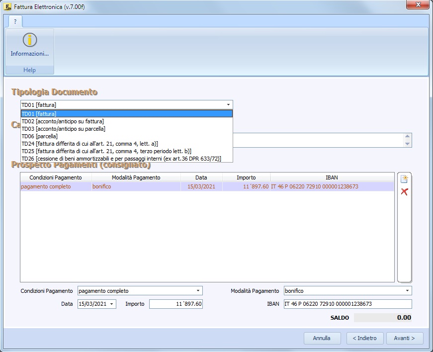nuove tipologie di Documento Emesso